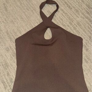 chocolate brown halter